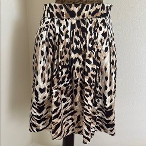 White House Black Market Leopard Print Women's Skirt 0